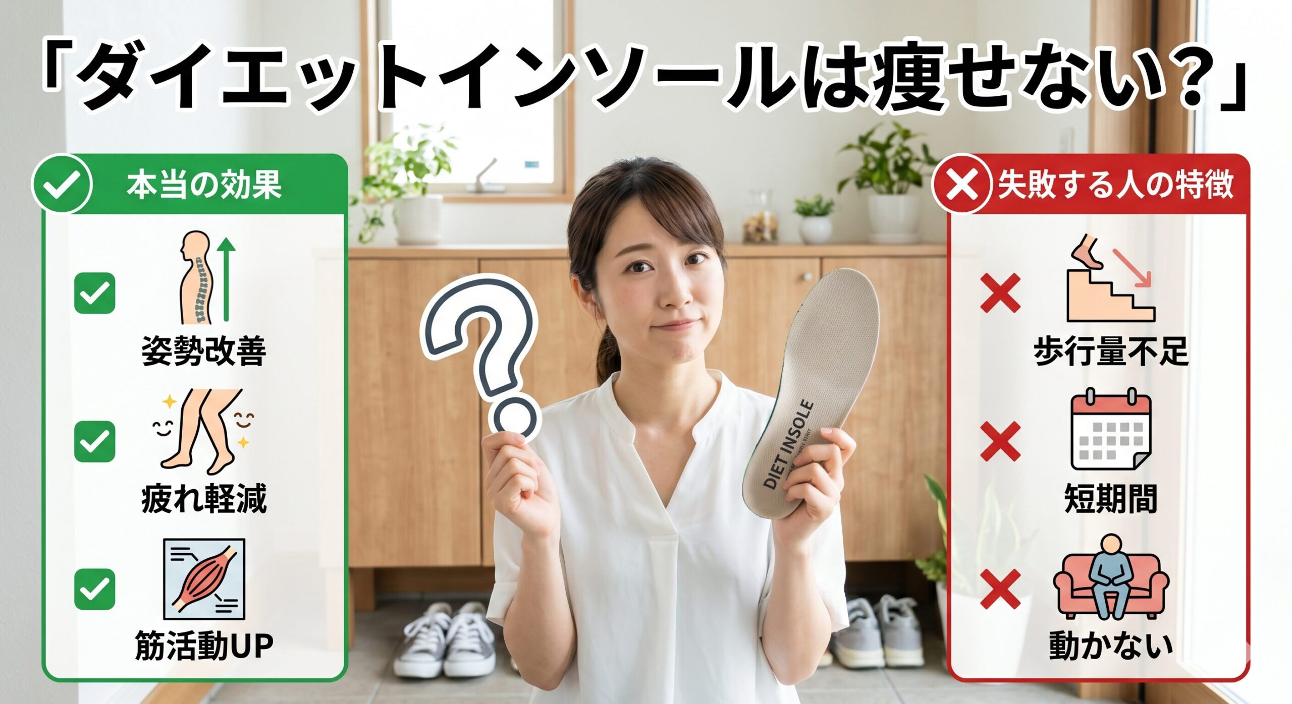 ダイエットインソールは痩せない